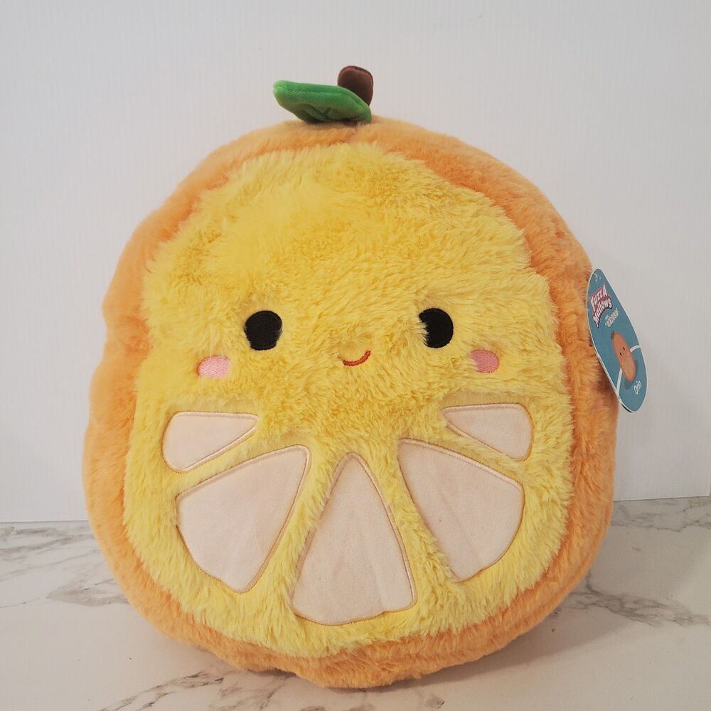 Squishmallows FuzzAMallows Orin Orange Slice Plush Fuzzy Stuffed Animal Toy